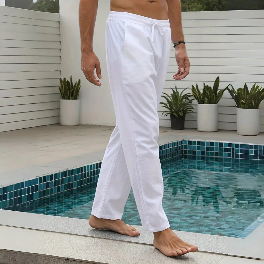 Breeze Linen Pants for Ultimate Comfort White