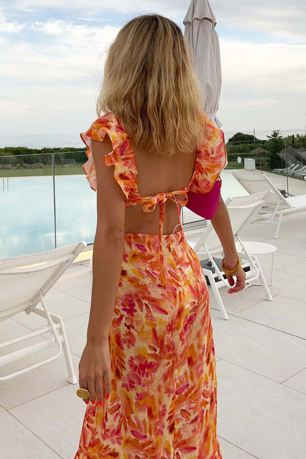 Bethany | Women's Floral Elegant Ruffle Maxi Dress