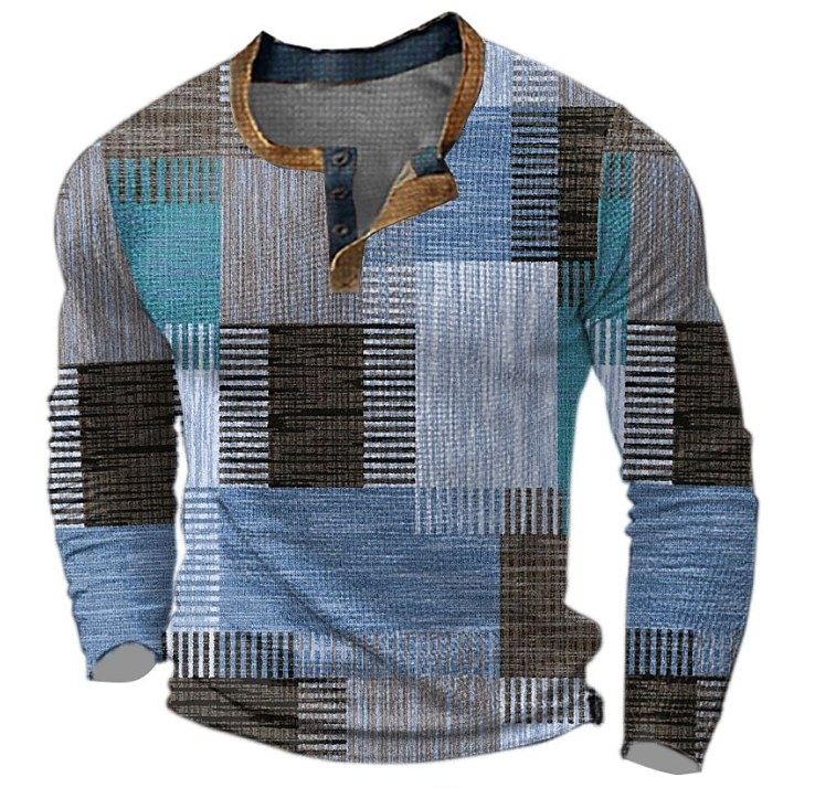 Chic Vintage-Inspired Sweater Dark Blue