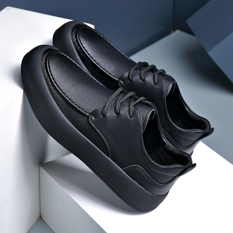 Men's Sahara Leather Sneakers - Stylish & Durable Footwear Black