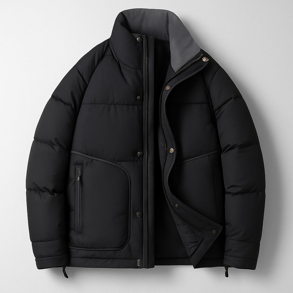 Men's Highland Puffer Jacket - Warm & Stylish Outerwear Black