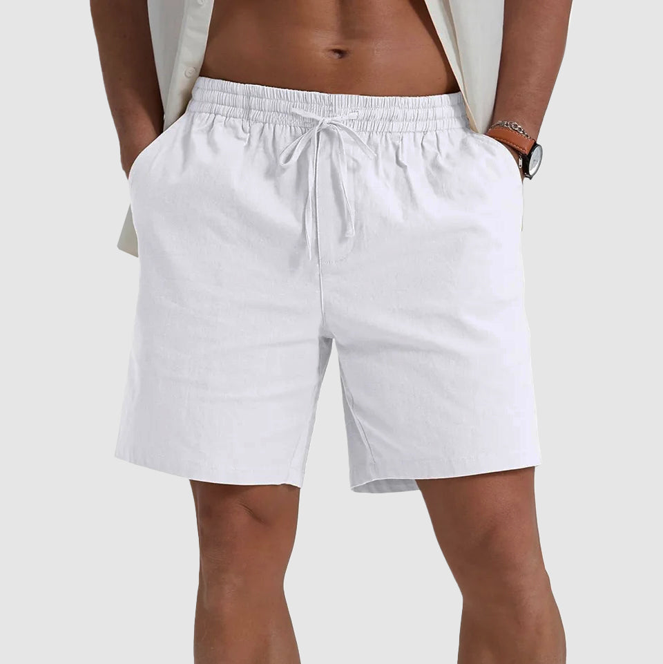 Blake | Men's Casual Linen Drawstring Shorts with Pockets-MODAUTLET