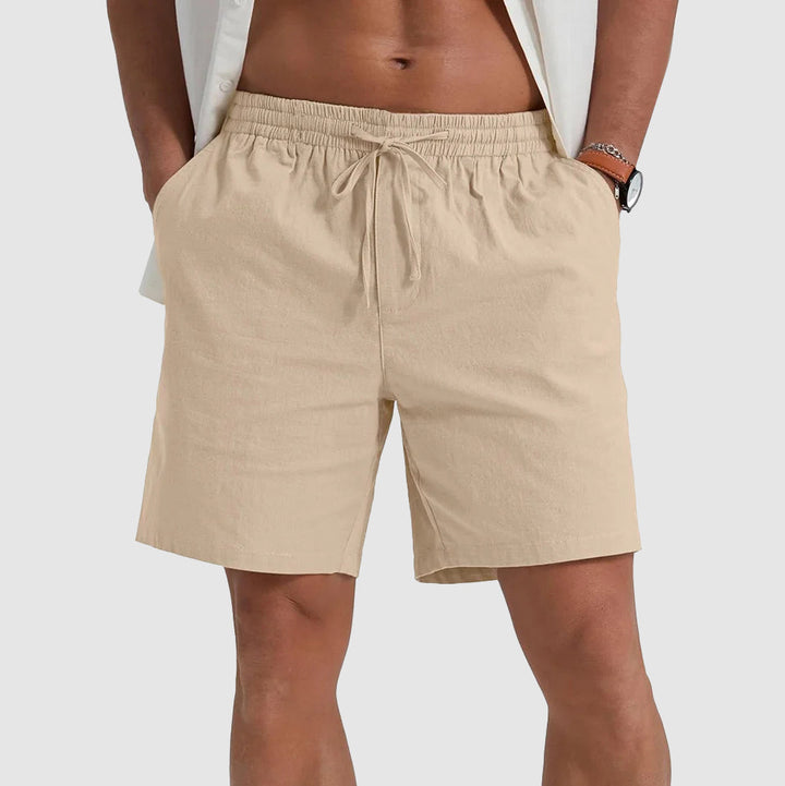 Blake | Men's Casual Linen Drawstring Shorts with Pockets-MODAUTLET