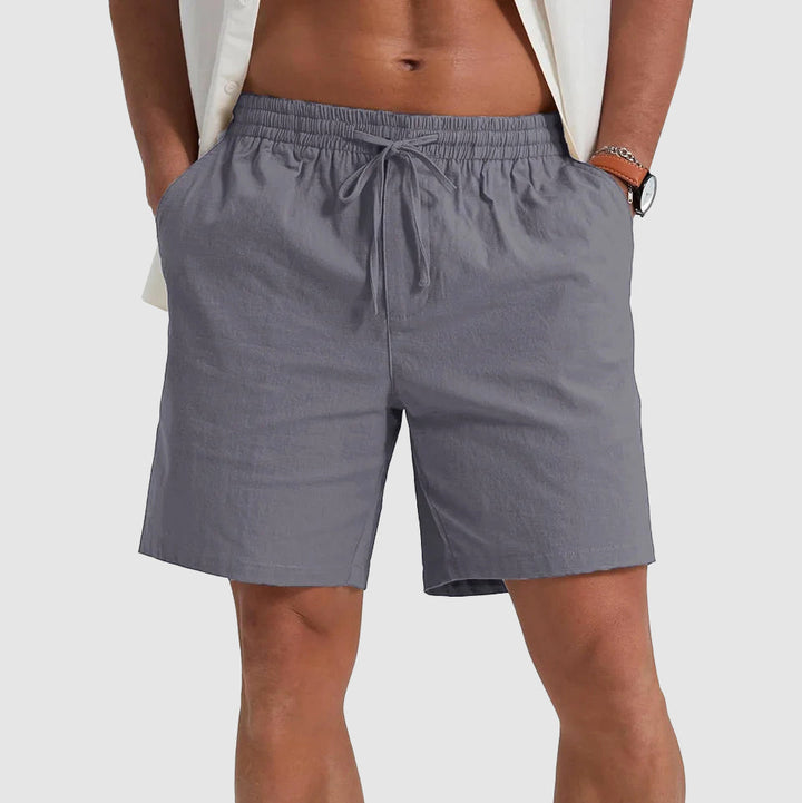 Blake | Men's Casual Linen Drawstring Shorts with Pockets-MODAUTLET