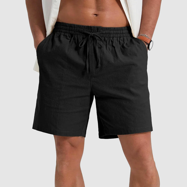 Blake | Men's Casual Linen Drawstring Shorts with Pockets-MODAUTLET