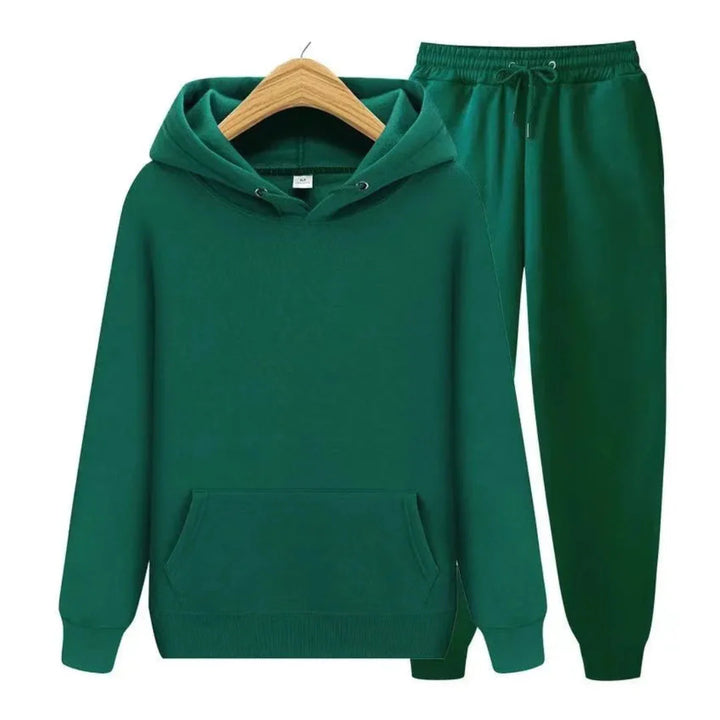 Plain Hooded Fit Tracksuit for Ultimate Comfort-MODAUTLET