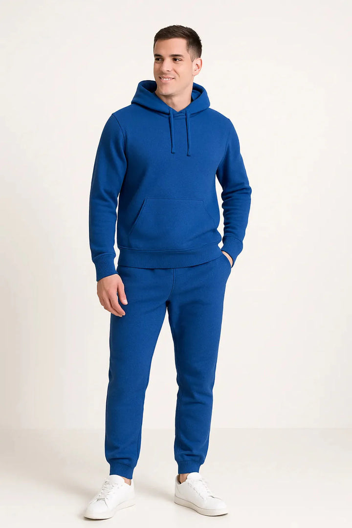 Plain Hooded Fit Tracksuit for Ultimate Comfort-MODAUTLET