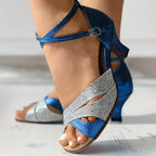 Women's Sparkling Peep Toe Sandals