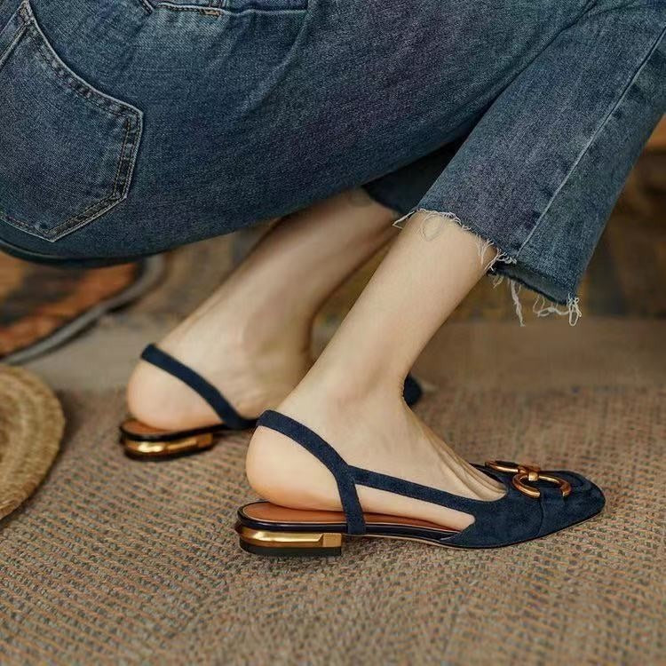 Women's Elegant Suede Slingbacks-MODAUTLET