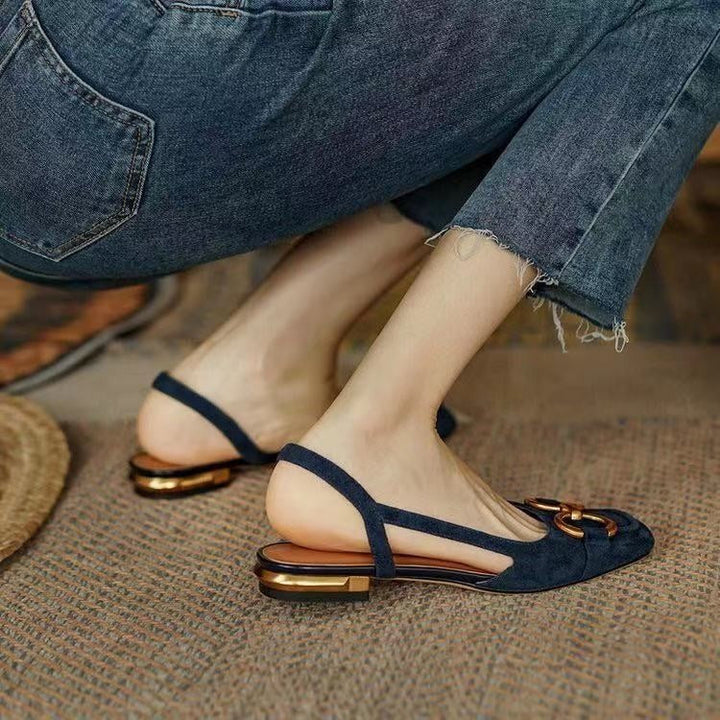Women's Elegant Suede Slingbacks-MODAUTLET