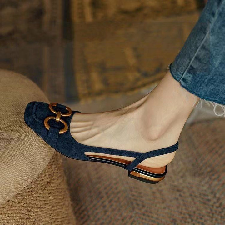 Women's Elegant Suede Slingbacks-MODAUTLET