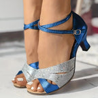 Women's Sparkling Peep Toe Sandals