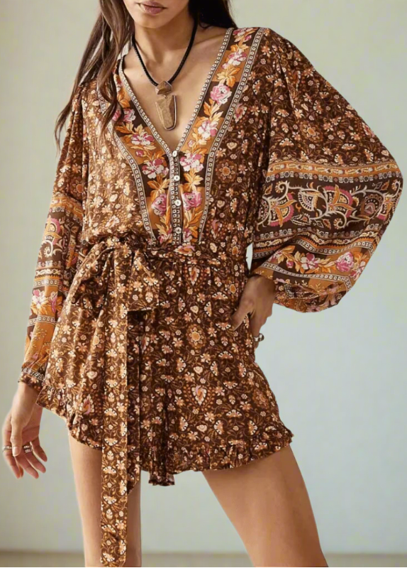Women's Mini Dress Romper-MODAUTLET