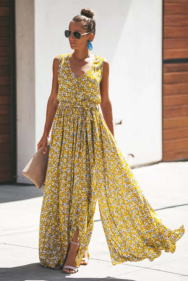 Women's Ditsy Floral Maxi Dress-MODAUTLET