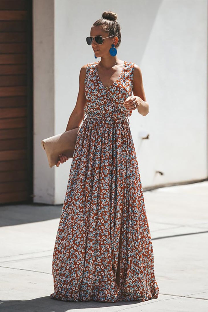 Women's Ditsy Floral Maxi Dress-MODAUTLET