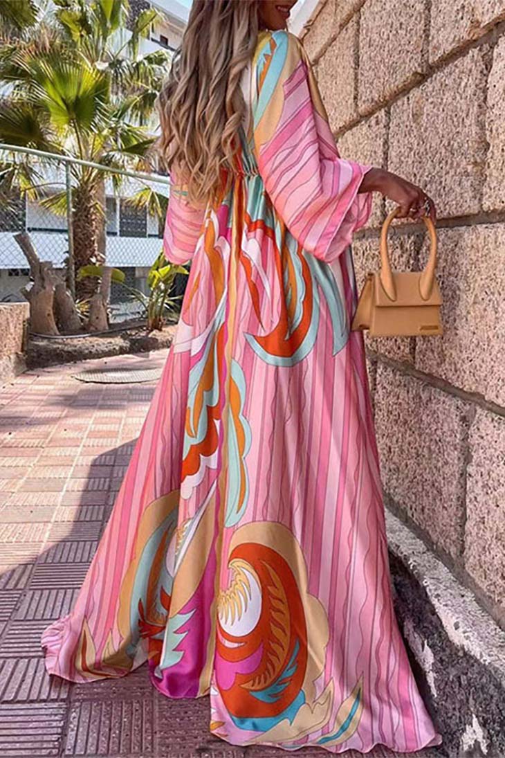 Vestido Kaftan Maxi Boho para Mulher