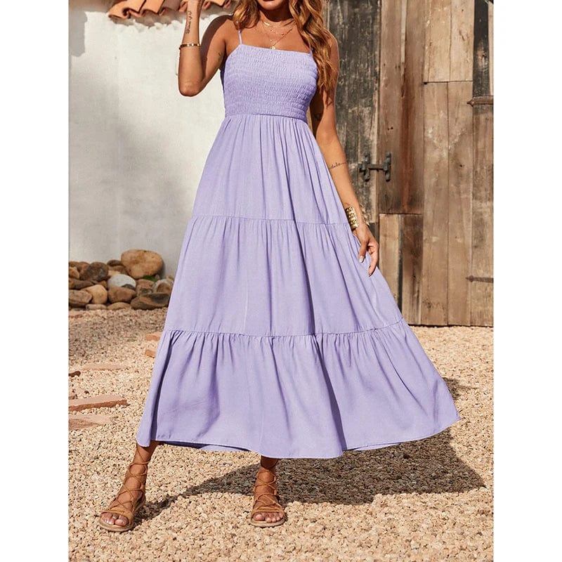 Women's Long Black Dress-MODAUTLET