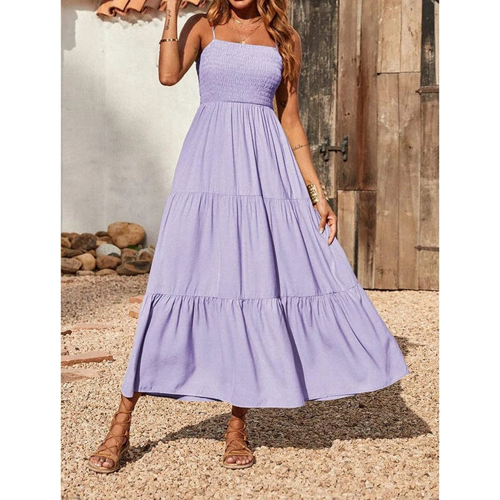 Women's Long Black Dress-MODAUTLET