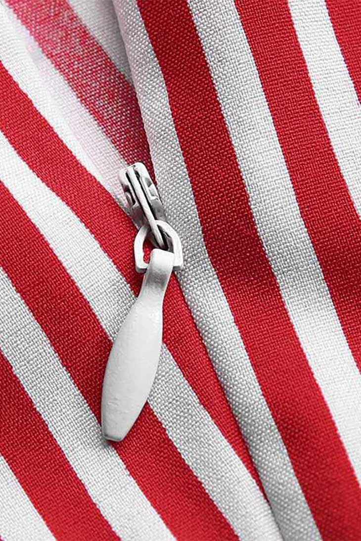 Abito lungo boho a righe da donna