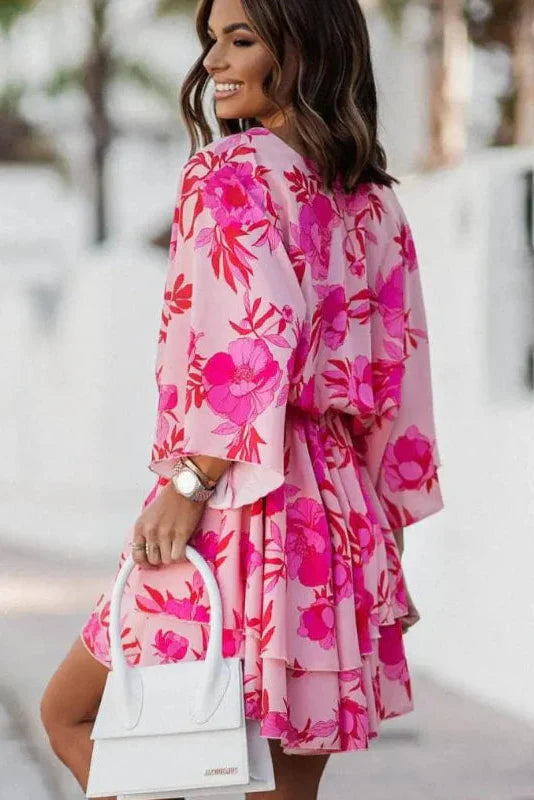 Women's Pink Mini Dress-MODAUTLET