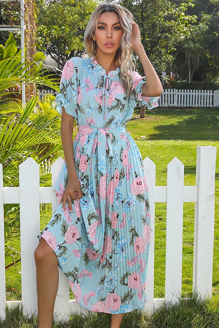 Women's Ruffle Maxi Dress-MODAUTLET
