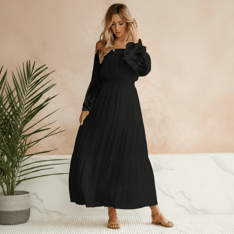Dame Boheme Blonde Maxi Kjole - Stilfuld & Elegant