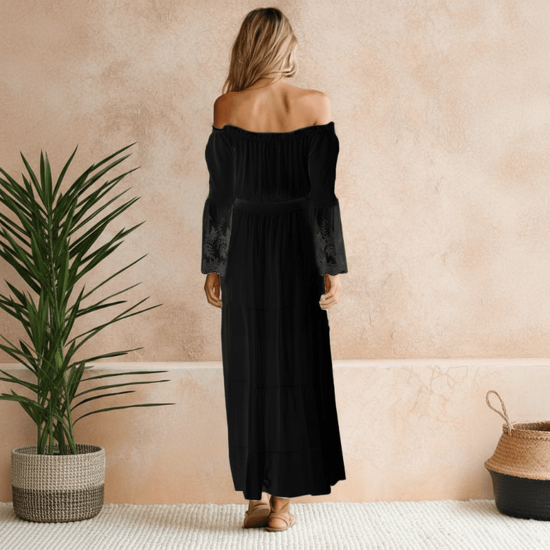 Dame Boheme Blonde Maxi Kjole - Stilfuld & Elegant