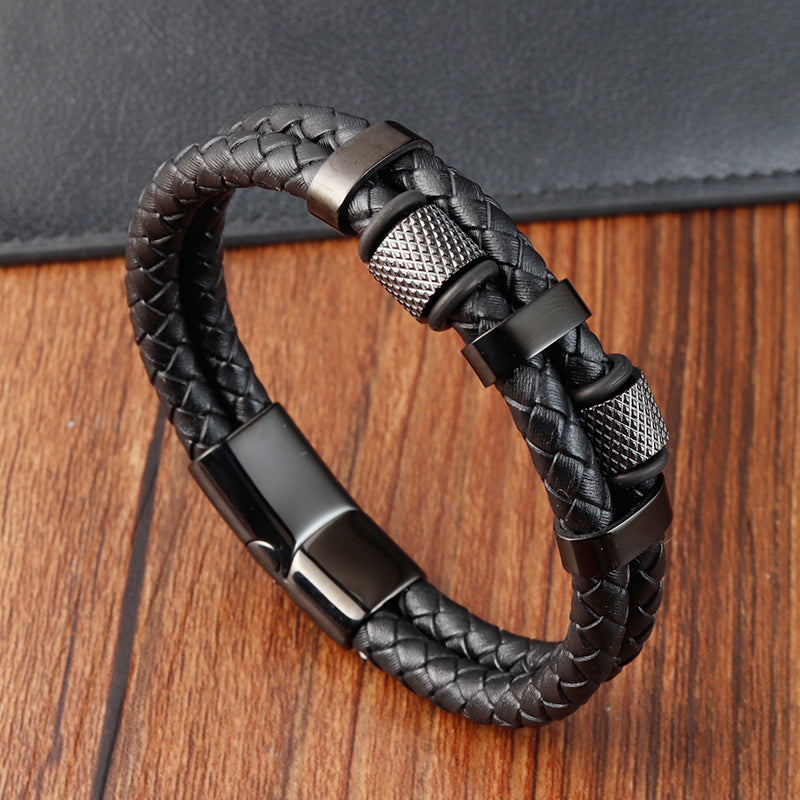 Braided Rope Bracelet for Stylish Look Black