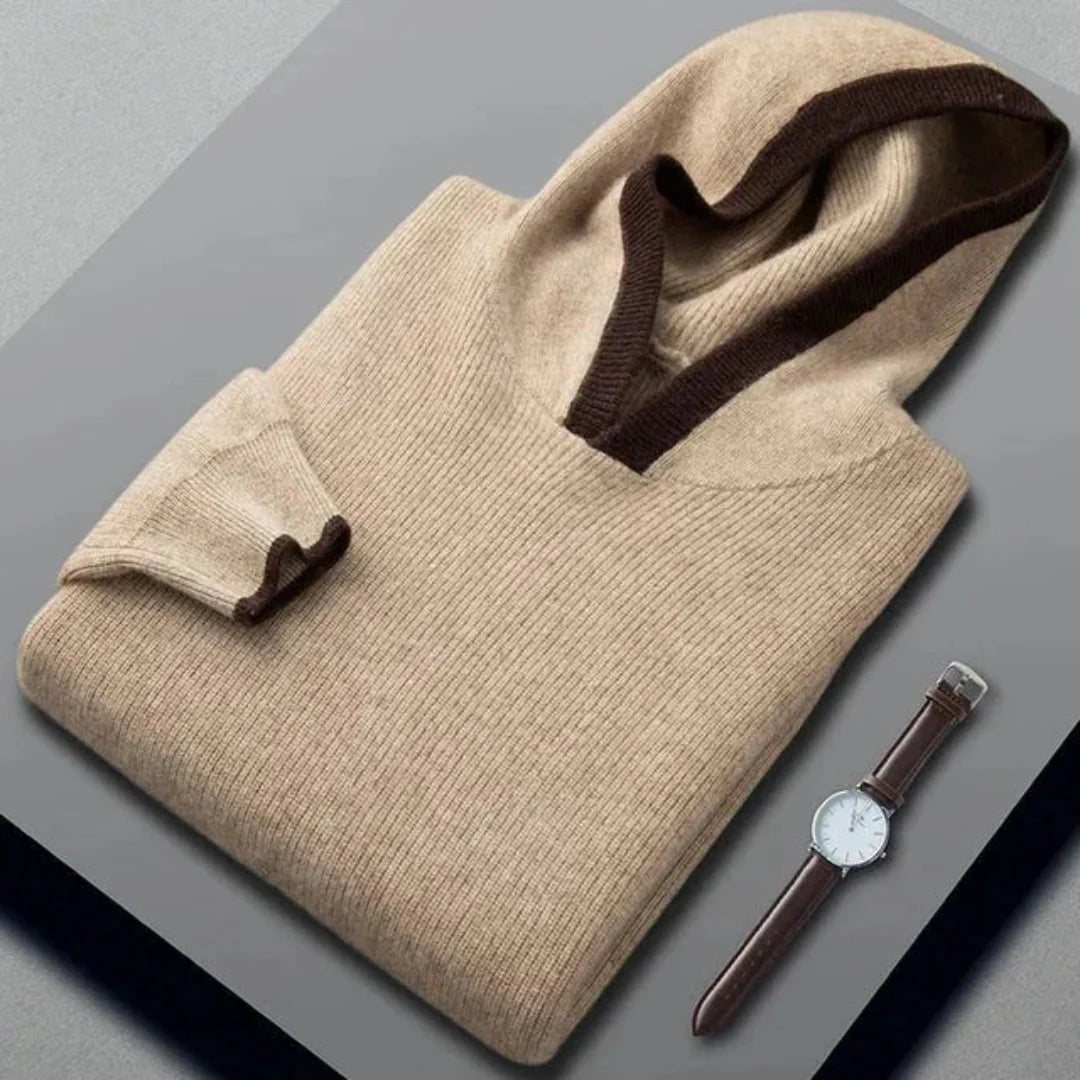 Cashmere Hooded Sweater for Ultimate Comfort Camel
