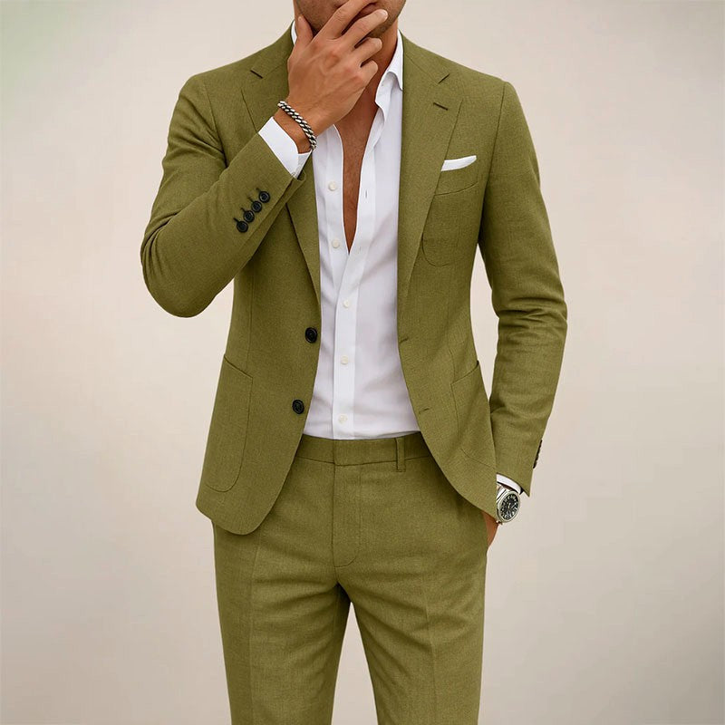 Brett | Men's Tailored Summer Suit Set-MODAUTLET