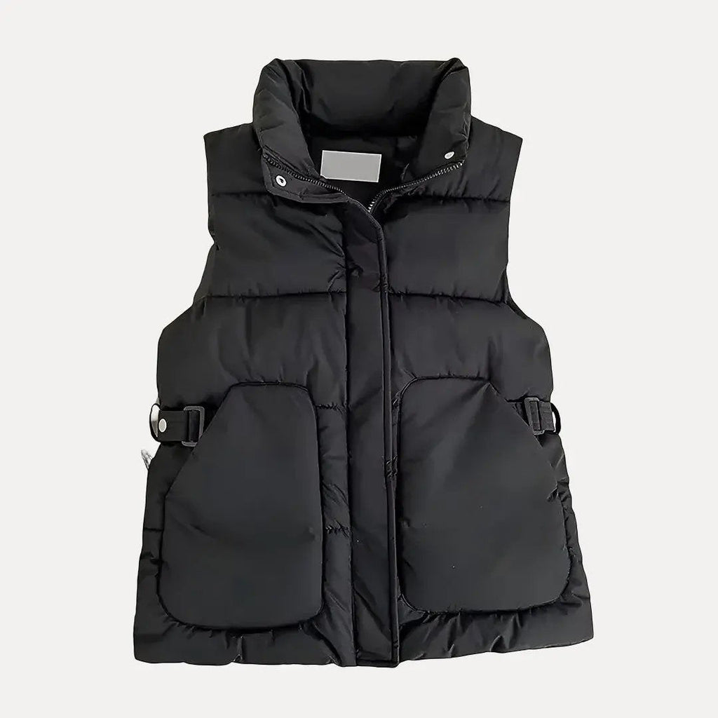 Down Cotton Vest for Ultimate Comfort Black