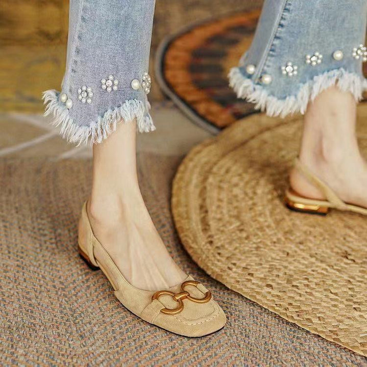 Women's Elegant Suede Slingbacks-MODAUTLET