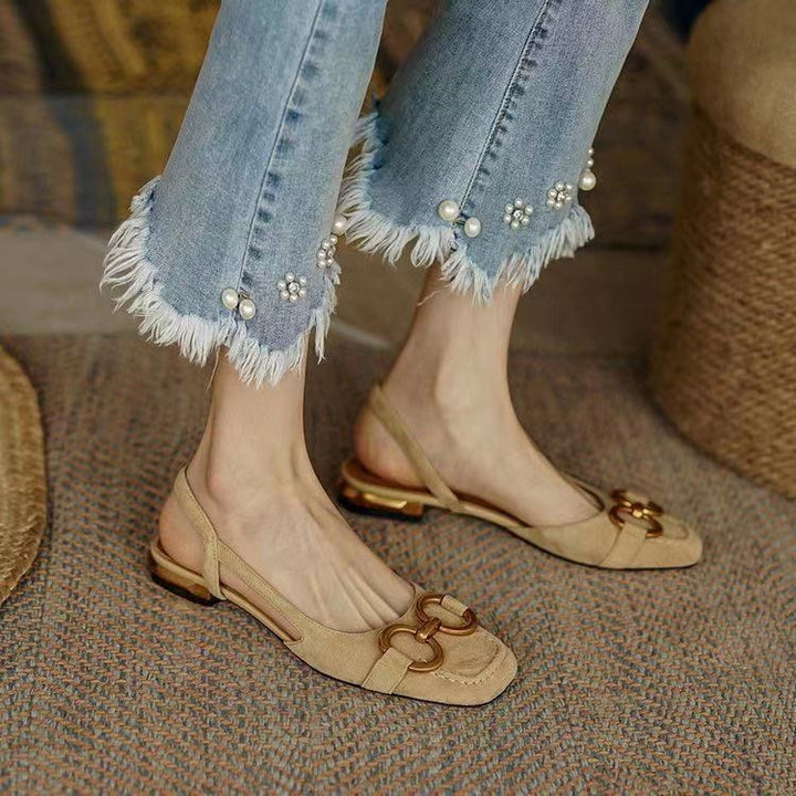 Women's Elegant Suede Slingbacks-MODAUTLET