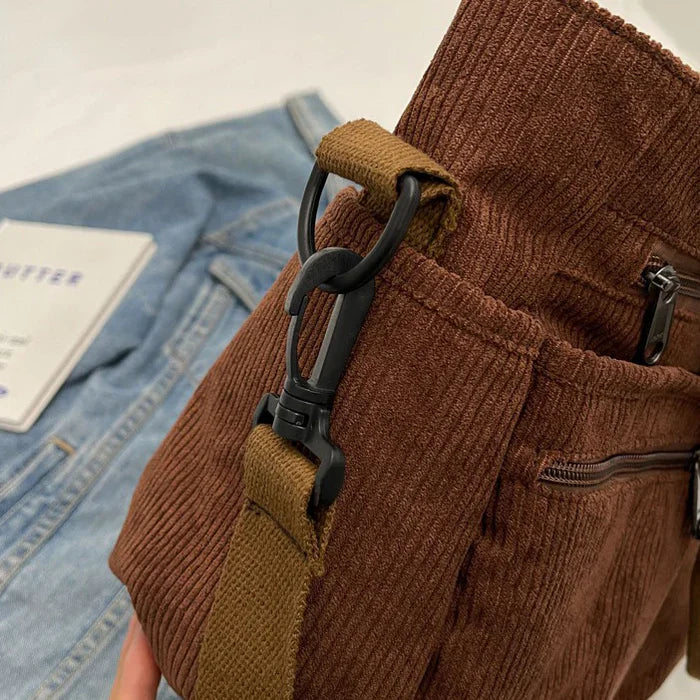 Corduroy Tote Bag Large Carryall For Everyday Style-MODAUTLET