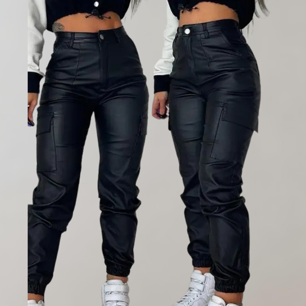 Women's High-Waisted Elegant Cargo Pants-MODAUTLET