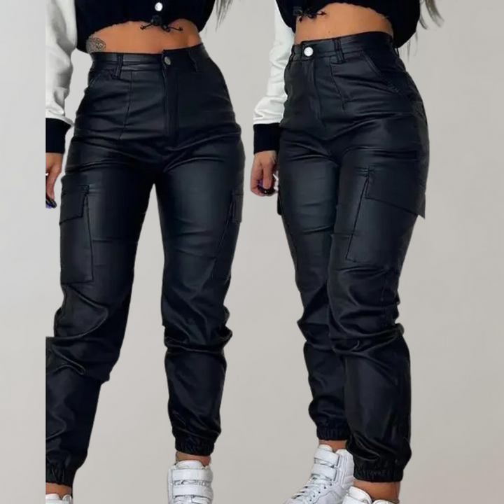 Women's High-Waisted Elegant Cargo Pants-MODAUTLET