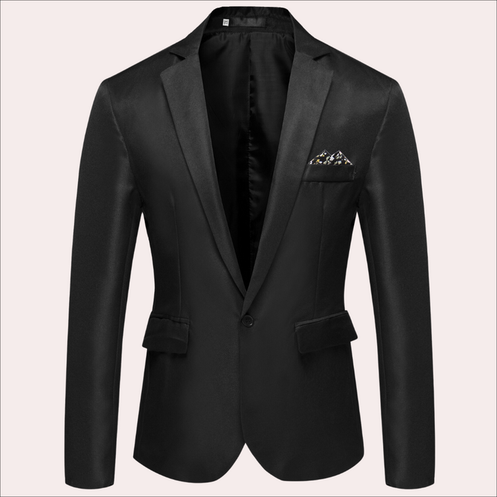Blazer moderno de un solo pecho y corte ajustado para hombre