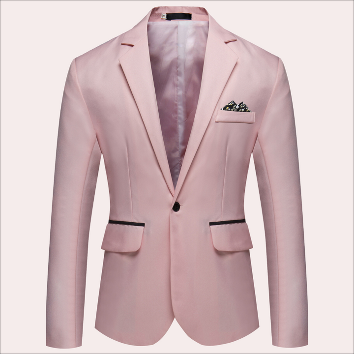 Blazer moderno de un solo pecho y corte ajustado para hombre