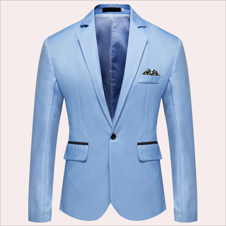 Blazer moderno de un solo pecho y corte ajustado para hombre