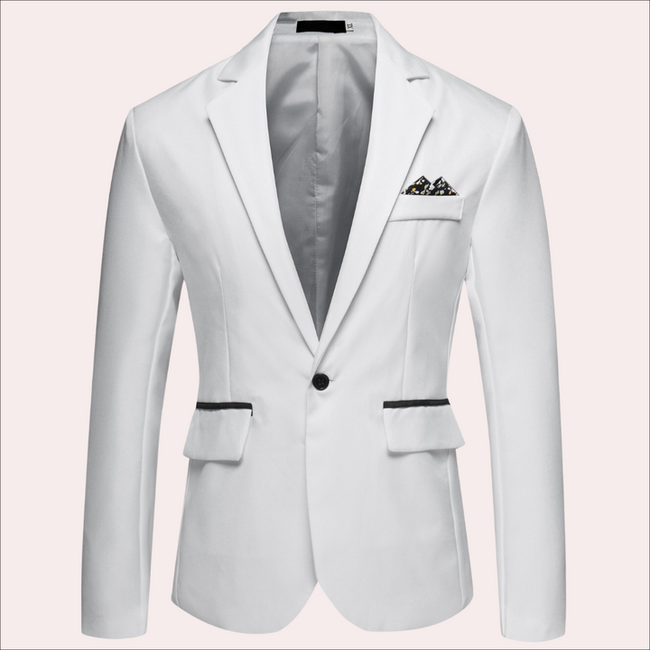 Blazer moderno de un solo pecho y corte ajustado para hombre