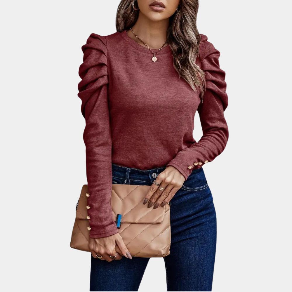 Audrey- Modern Blouse for Women Burgundy