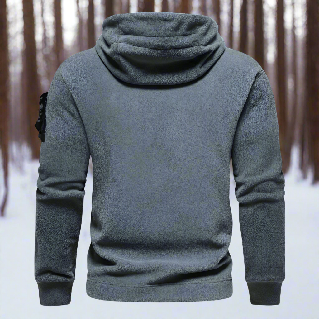 Multi Pocket Tactical Fleece Hoodie For Outdoor Adventures