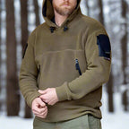 Multi Pocket Tactical Fleece Hoodie For Outdoor Adventures