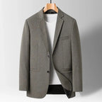 Tailored Wool Blazer for Men Gray