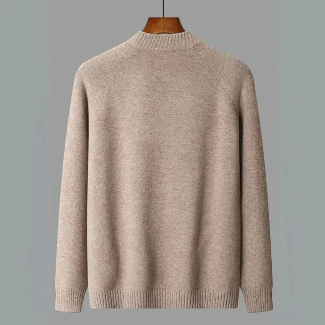 Full-Zip Wool Sweater for Ultimate Comfort