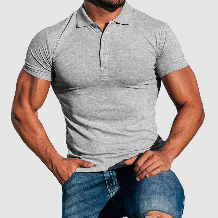 Caleb | Men's Casual Four-Button Polo Shirt-MODAUTLET