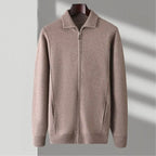 Full-Zip Wool Sweater for Men