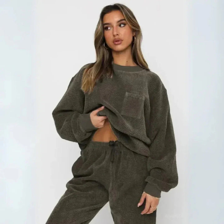 Cozy Corduroy Loungewear Set-MODAUTLET