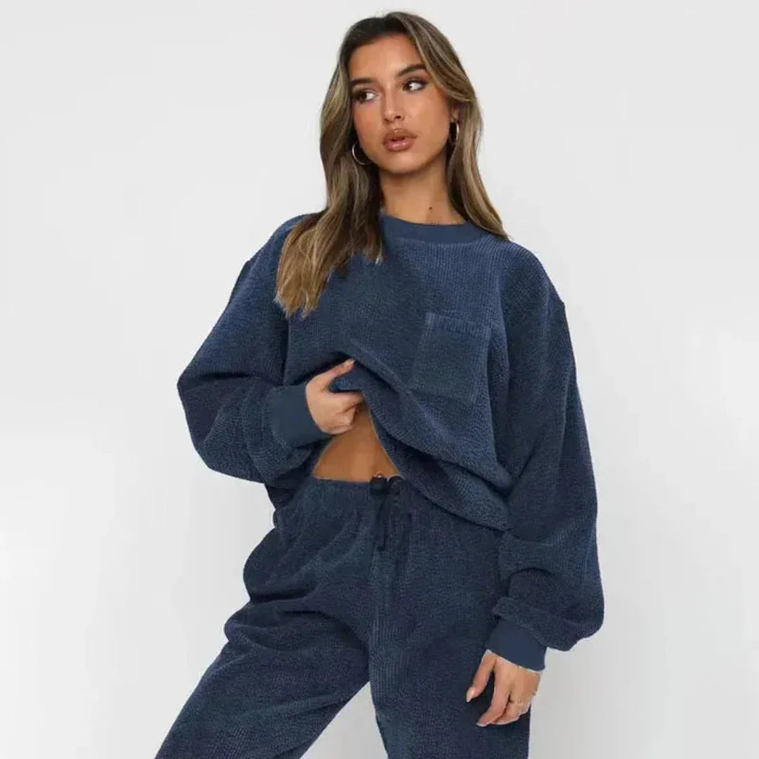 Cozy Corduroy Loungewear Set-MODAUTLET