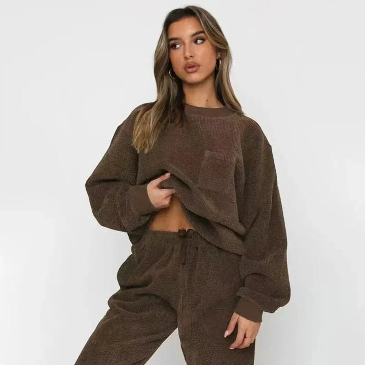 Cozy Corduroy Loungewear Set-MODAUTLET